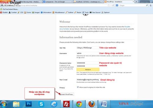Hướng dẫn cài đặt wordpress, hướng dẫn cấu hình site wordpress