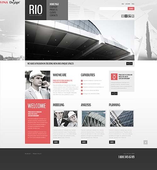 Trang website kiến trúc