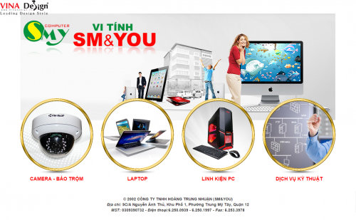 Website vitinhsmyou.com.vn duoc thiet ke nhu mot cua hang online day du chuc nang tu VINADESIGN