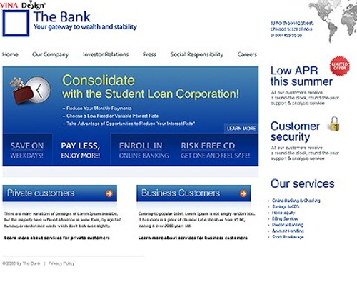 Thiết kế web ngân hàng
