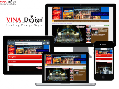 Thiet ke web san pham, dich vu Den led quang cao - denledquangcao.com