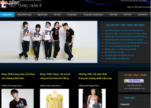 Thoi trang chau a, thiet ke web thoi trang