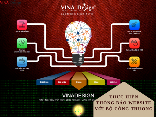 VinaDesign.vn thông báo website với Bộ Công Thương