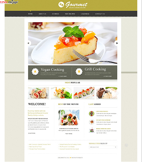 thiết kế website nhà hàng đẹp