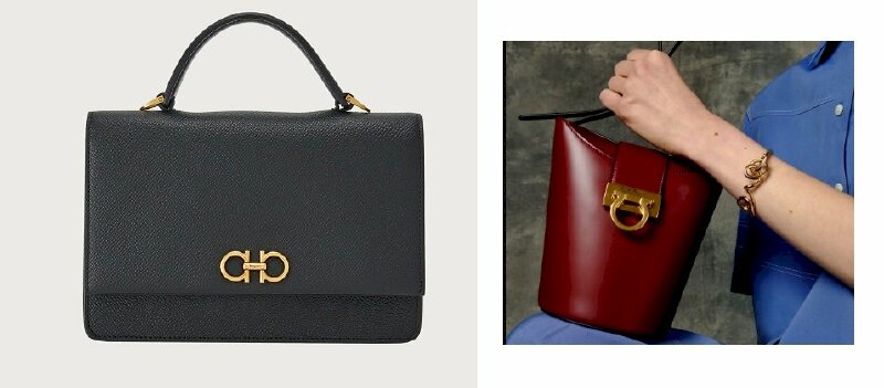 Biểu tượng khóa Gancini của thương hiệu Salvatore Ferragamo được gắn trên các sản phẩm