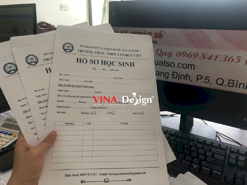 In bìa hồ sơ học sinh - VND01