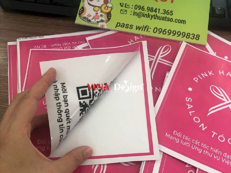 In Decal dán kính 2 mặt có bế theo yêu cầu - VND101