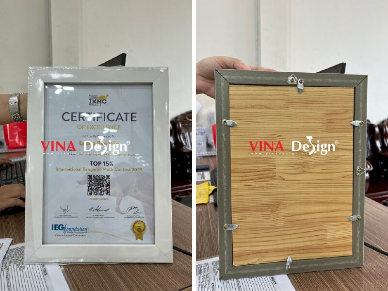 In giấy chứng nhận Certificate (tiếng Anh) - VND20