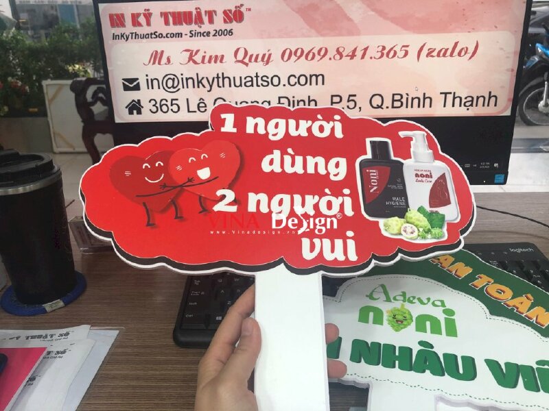 In hashtag cầm tay giới thiệu sản phẩm - VND19