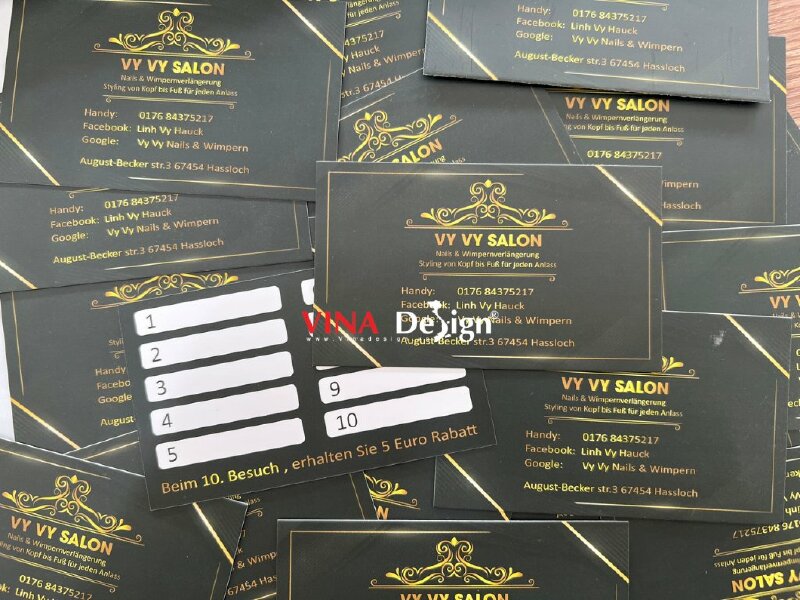 In name card salon tiếng Đức - VND27