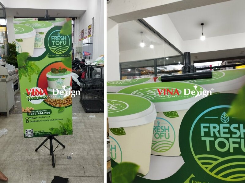 In poster bìa cứng dựng standee chân đứng - VND50