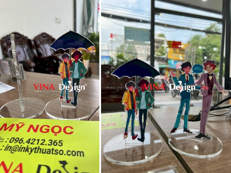 In standee mica anime boy - xưởng mô hình anime nam standee để bàn - VND118