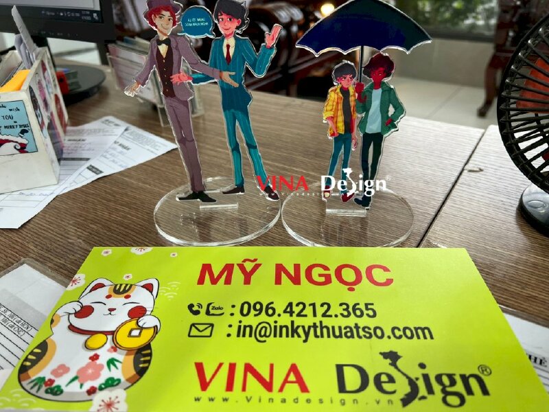 In standee mica anime boy - xưởng mô hình anime nam standee để bàn - VND118