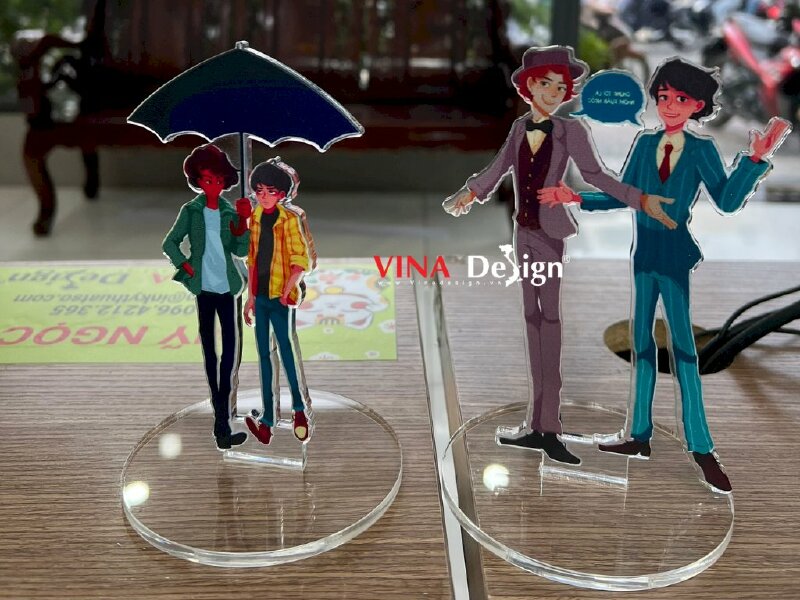 In standee mica anime boy - xưởng mô hình anime nam standee để bàn - VND118