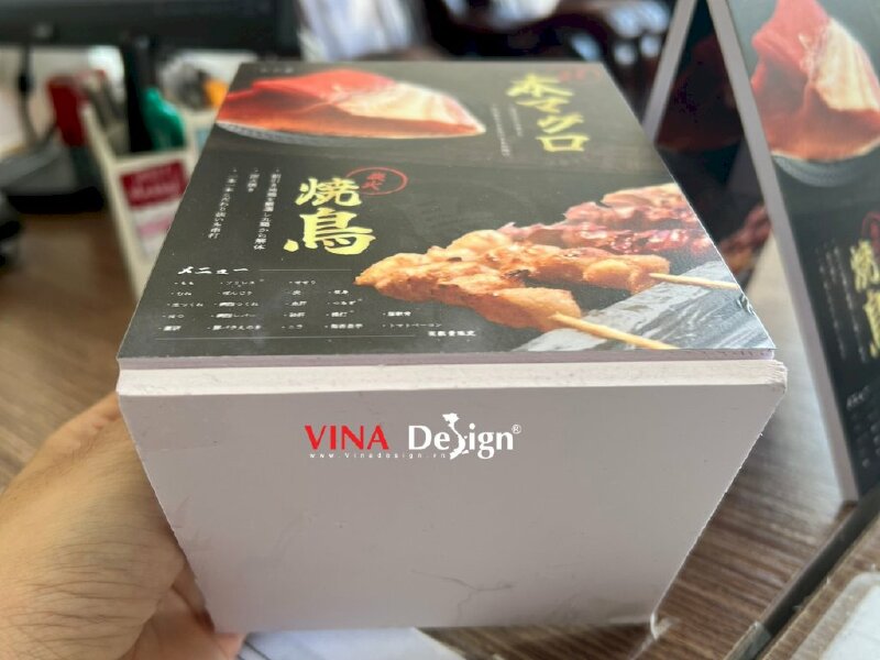 In standee mini để bàn giới thiệu món ăn Nhật Bản (tiếng Nhật) - VND139