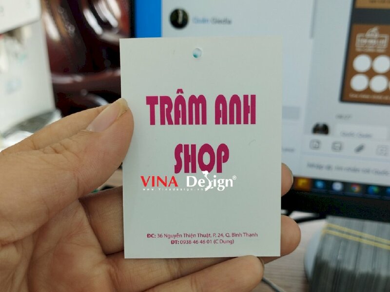 In tag giấy quần áo cho shop thời trang - VND135
