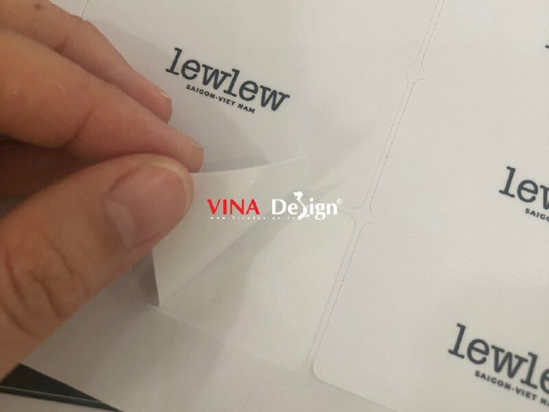 In tem decal sữa logo thương hiệu áo thun thời trang dán túi giấy - VND87