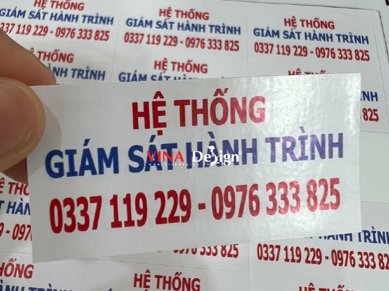 In tem nhãn ghi chú thông tin số điện thoại hotline - VND35