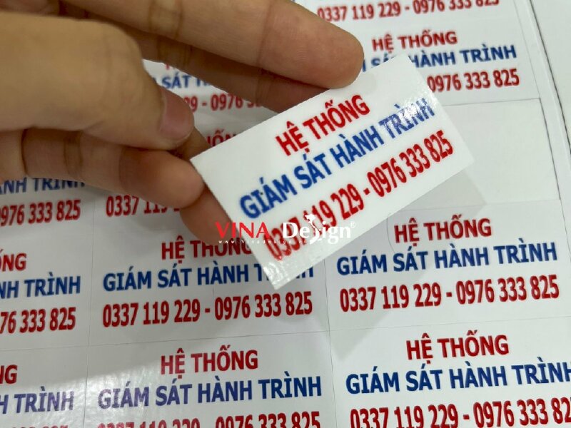 In tem nhãn ghi chú thông tin số điện thoại hotline - VND35