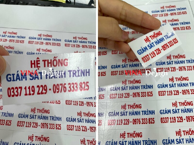 In tem nhãn ghi chú thông tin số điện thoại hotline - VND35