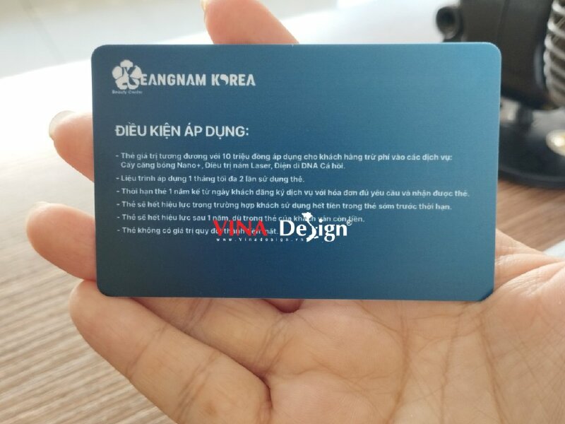 In thẻ VIP Card thẩm mỹ viện Hàn Quốc - VND47