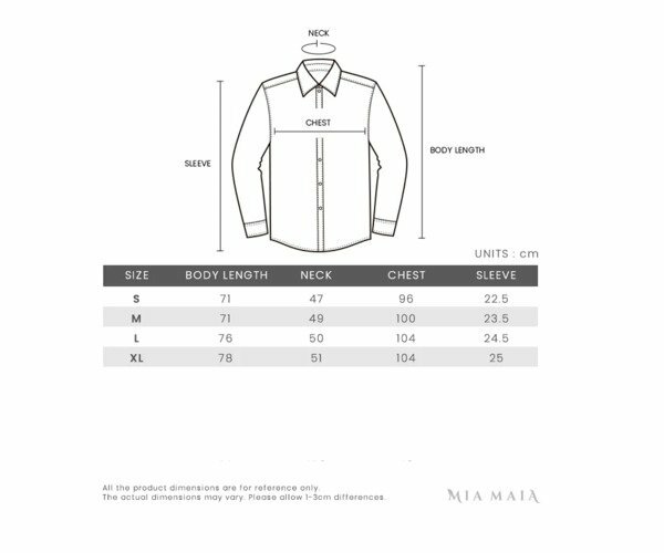 Kích thước áo sơ mi nam của Gucci