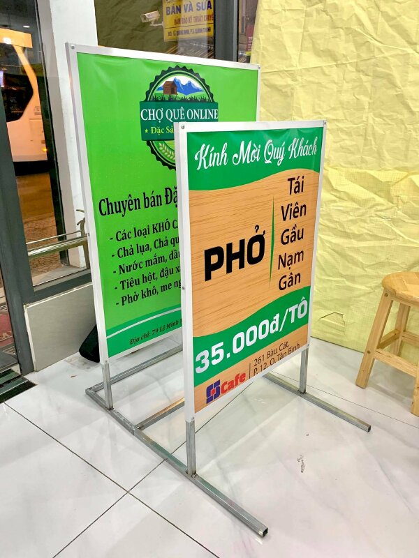 Kích thước bảng hiệu đứng