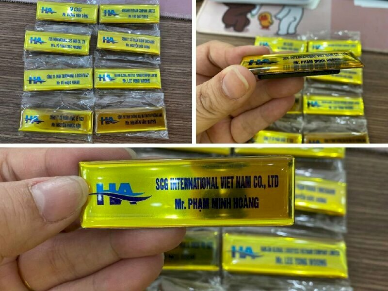 Kích thước bảng tên nhân viên chuẩn