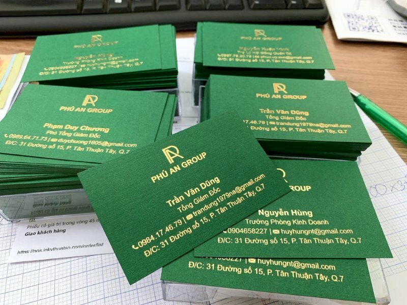 Kích thước tiêu chuẩn của card visit hình chữ nhật