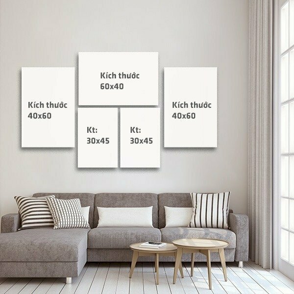 Các kích thước khung ảnh treo tường phổ biến nhất