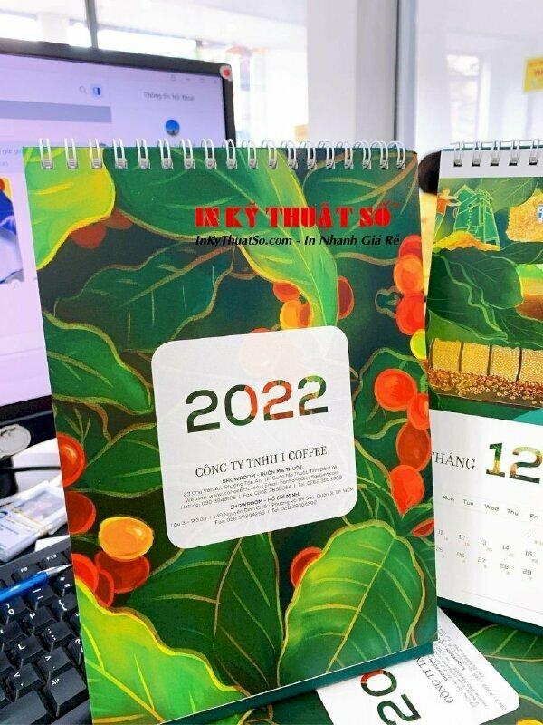 Kích thước lịch để bàn chữ A