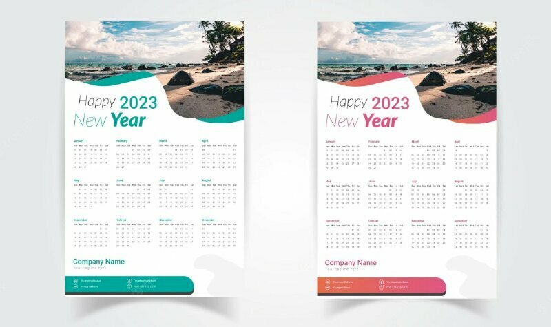 Kích thước lịch treo tường 1 tờ