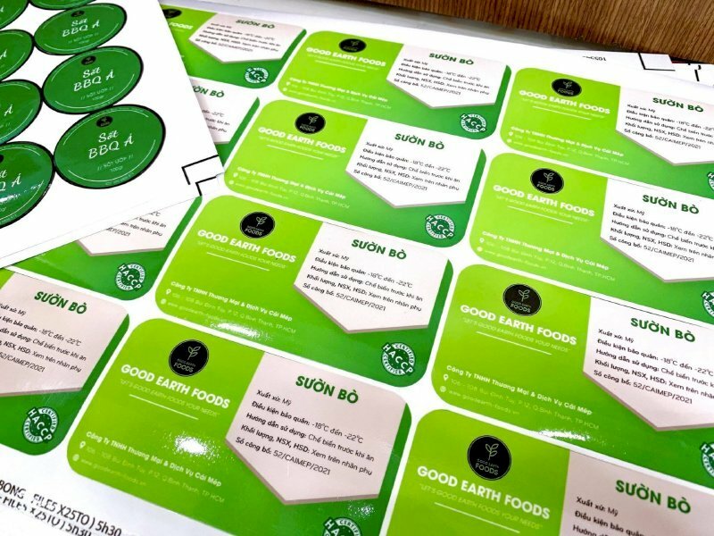 Kích thước tem sản phẩm