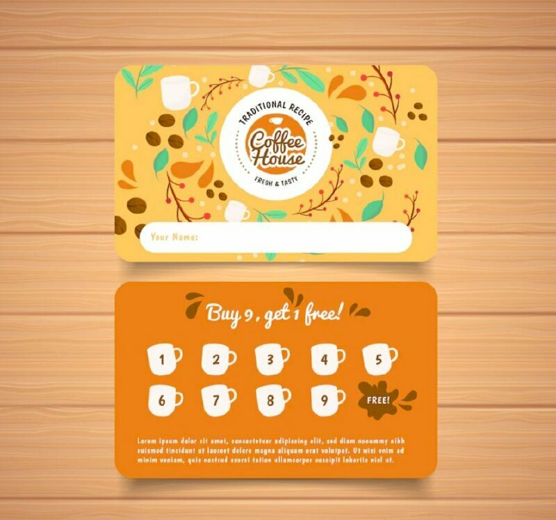 Kích thước thẻ tích điểm dạng card visit