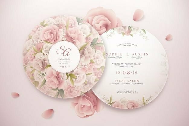 Kích thước thiệp cưới hình tròn