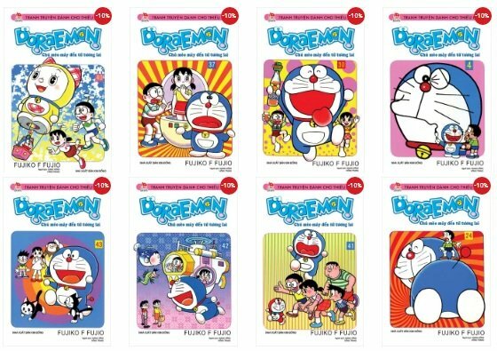 Kích thước truyện tranh Doraemon