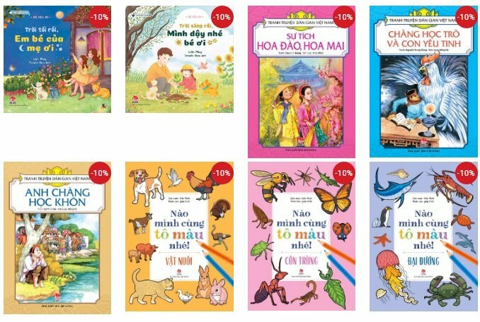 Kích thước truyện tranh thiếu nhi