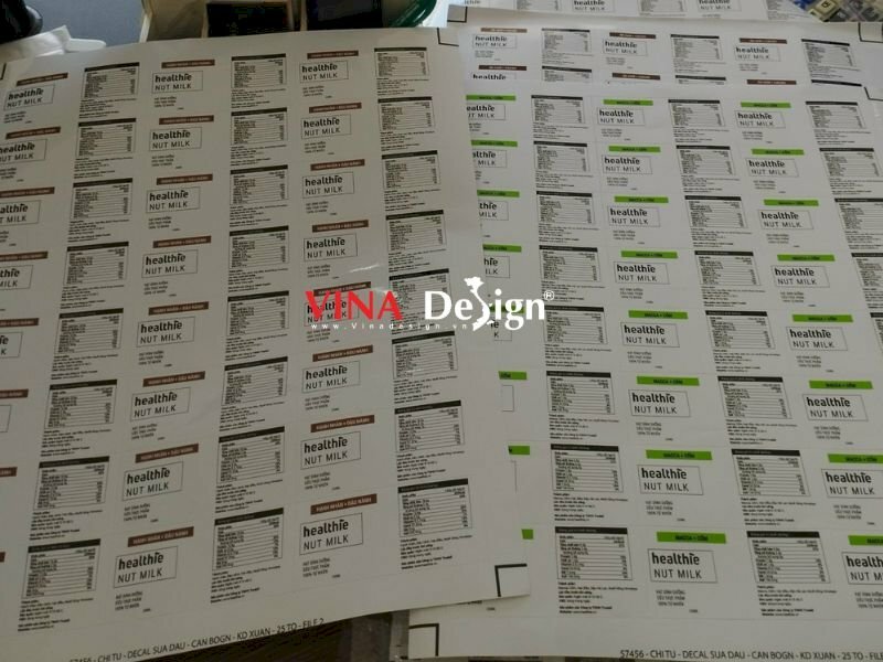 In tem decal sữa - VINADESIGN
