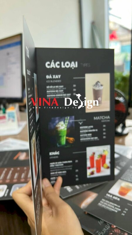 In menu bìa cứng đẹp giá rẻ - VINADESIGN