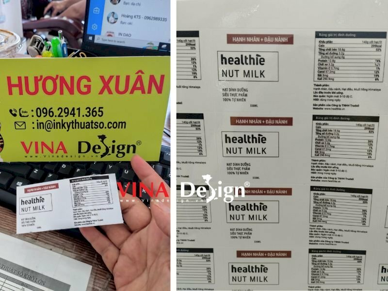 In tem decal sữa theo yêu cầu - VINADESIGN