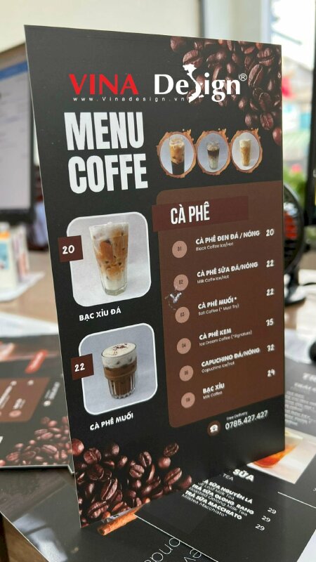 In menu bìa cứng đẹp giá rẻ - VINADESIGN