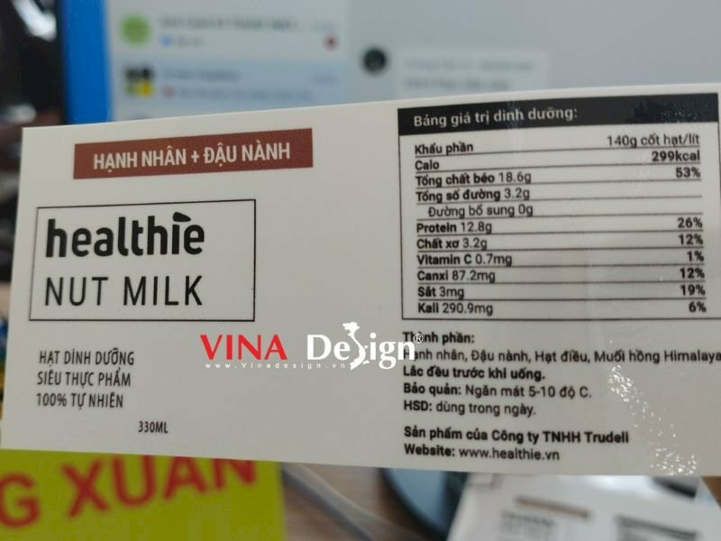 In tem decal sữa theo yêu cầu - VINADESIGN