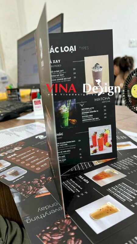 In menu bìa cứng đẹp giá rẻ - VINADESIGN