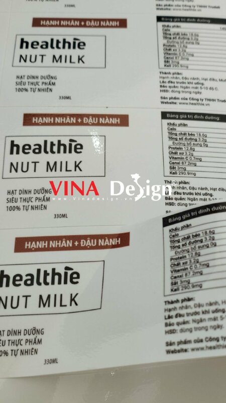 In tem decal sữa theo yêu cầu - VINADESIGN