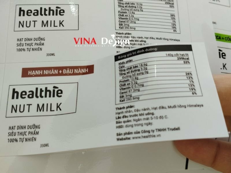 In tem decal sữa theo yêu cầu - VINADESIGN