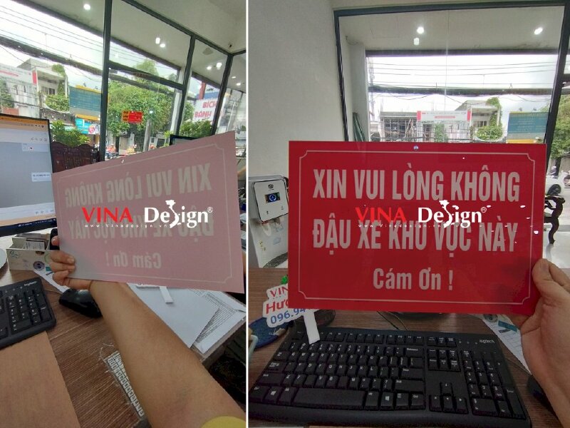 In biển cấm đỗ xe, bảng xin vui lòng không đậu xe khu vực này - VND164