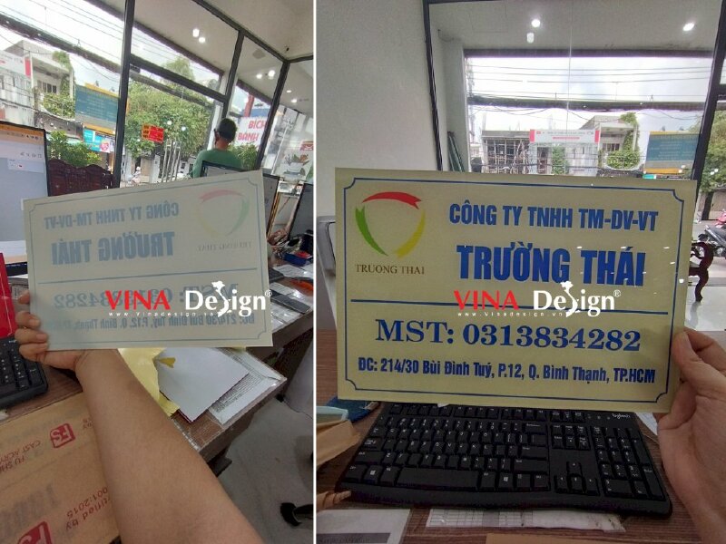 In biển hiệu công ty mica trong - VND165