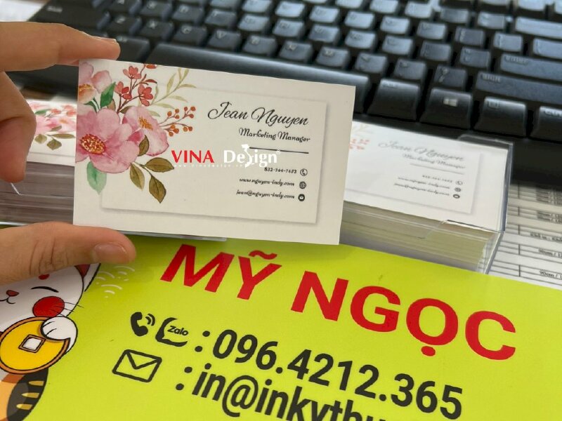 In card visit tiếng Anh hàng gửi đi Mỹ - VND186