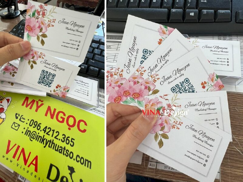 In card visit tiếng Anh hàng gửi đi Mỹ - VND186