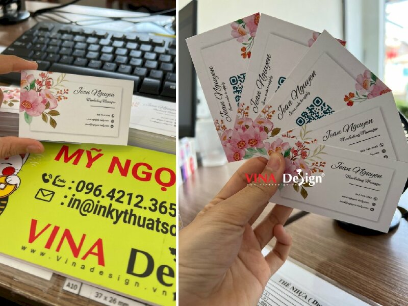 In card visit tiếng Anh hàng gửi đi Mỹ - VND186